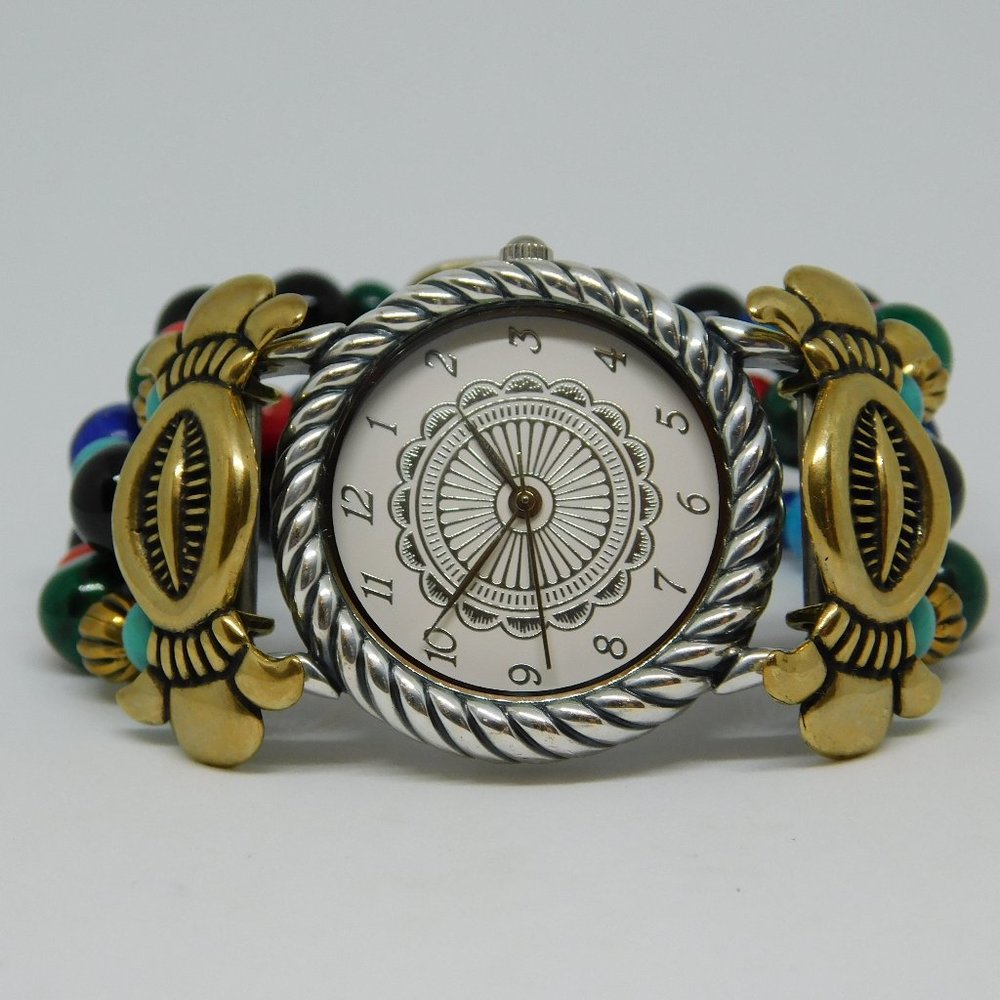 AW Southwestern Style Quartz Analog Women's Watch Sz. 6" New Battery